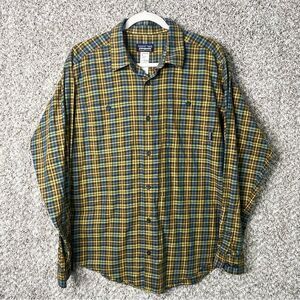 Patagonia Plaid Button-Down Shirt in Yellow, Green, Blue